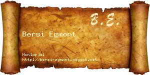 Bersi Egmont névjegykártya